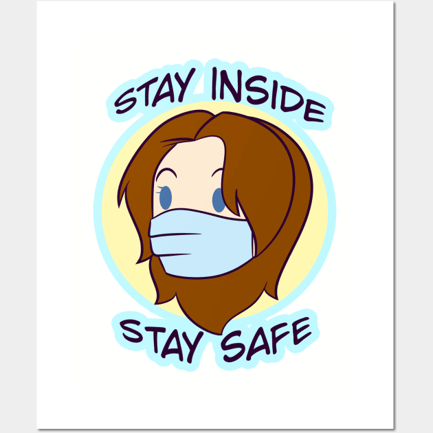 Grim Says Stay Safe, Stay Inside Wall Art by Gyzmo-Grim